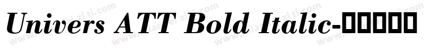 Univers ATT Bold Italic字体转换